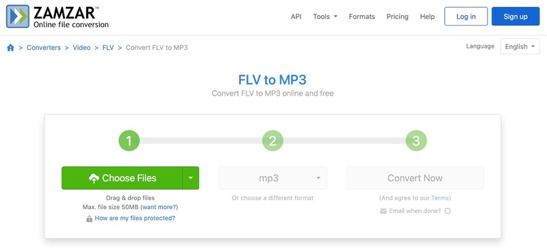 zamzar flv to mp3 converter