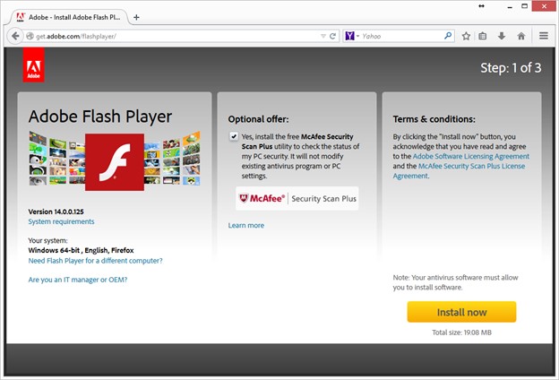 update adobe flash player to fix no sound on facebook