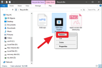 find deleted videos and restore