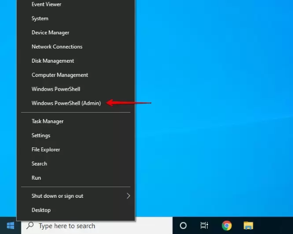 choose windows powershell