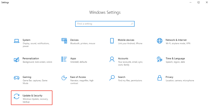 click update security