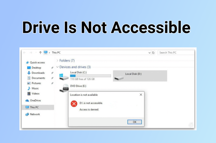 drive is not accessible