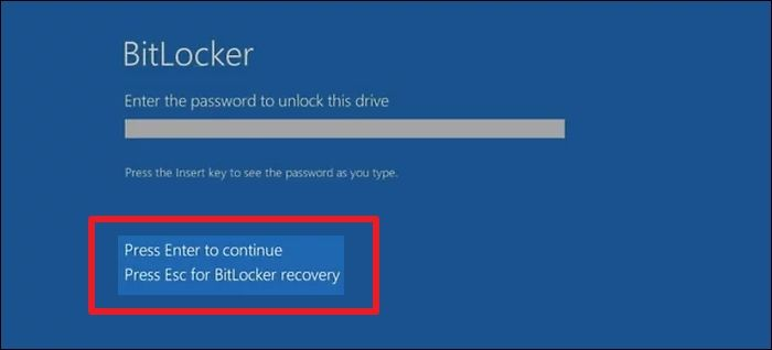 Bitlocker 복구 화면 종료하는 방법 - BitLocker 핀 재설정