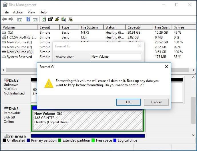 formatar cartão SD para fat32 com gerenciamento de disco