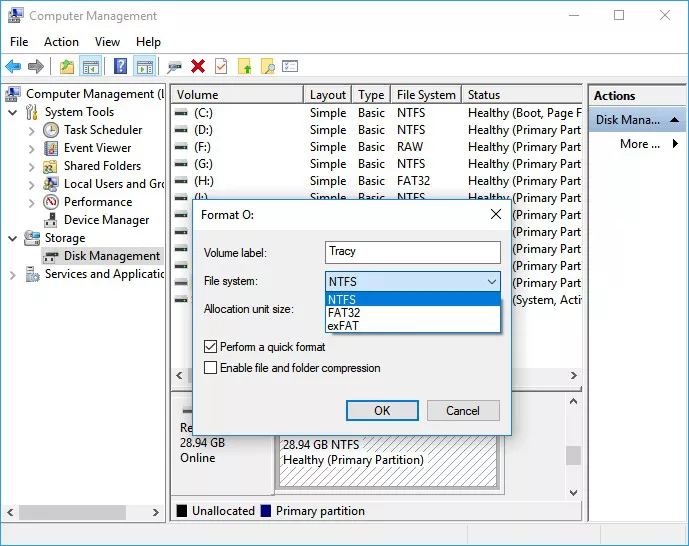 format to ntfs 2