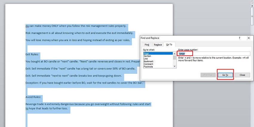 Wie lösche ich eine Seite in Word windows/mac