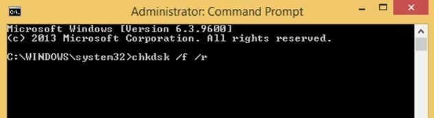 Perform a Disk Check through CMD on Windows 10/8.1/8/7