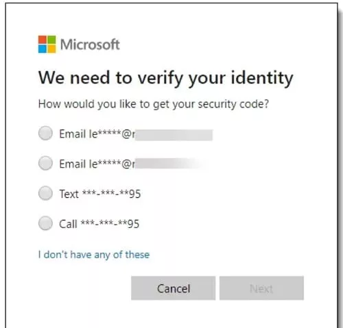 recover by getting codes