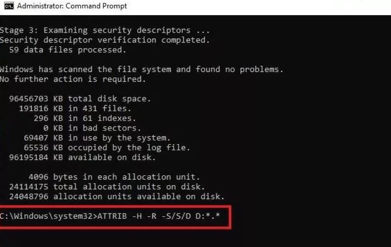 recover permanently deleted files using command prompt