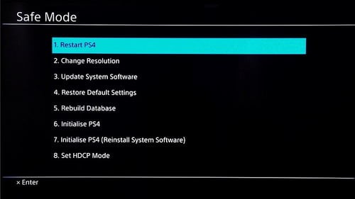 redémarrer le firmware PS4