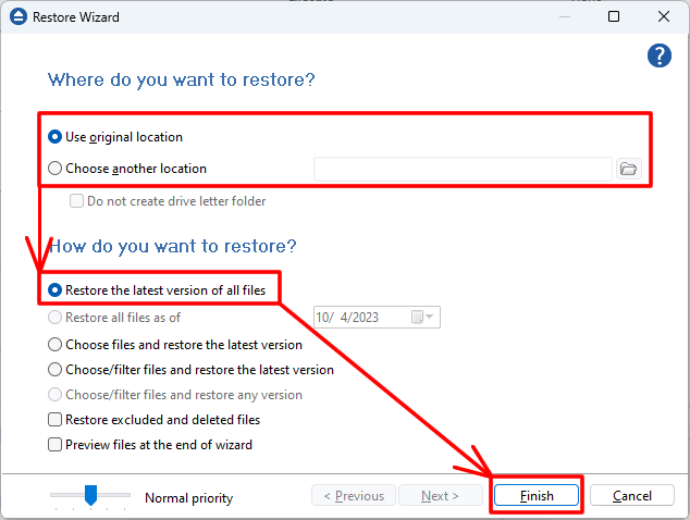restore data from time machine