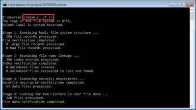 run command prompt to fix 2000-0151 dell hard drive error code