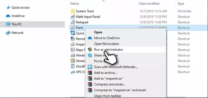 fotoğraf düzenleme yazılımını yönetici olarak çalıştırın