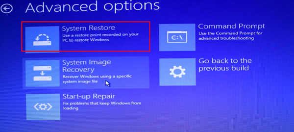 system image recovery