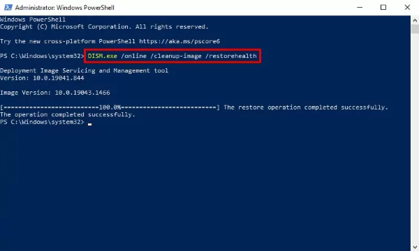 type dism command