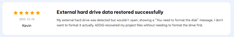 4ddig high data recovery success rate