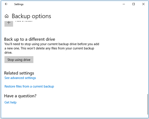 find and select backup