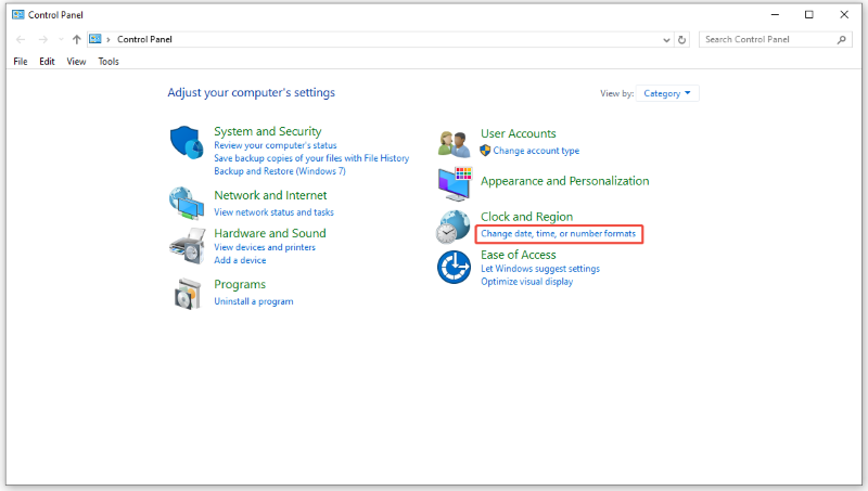 change date time or number formats