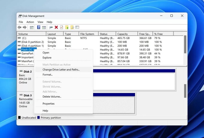 Laufwerksbuchstaben ändern