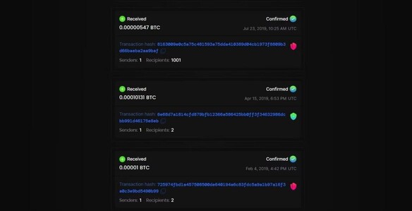 Ihre Transaktionshistorie prüfen