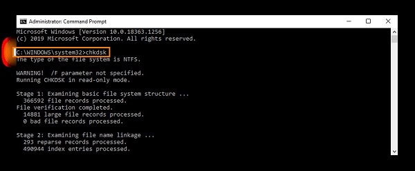 CHKDSK command