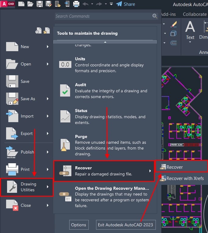 click on the autcad icon