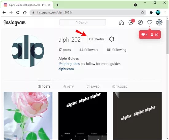 edit profile