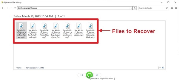 files to recover