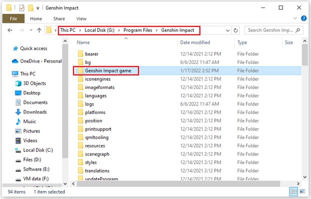 Genshin Screenshot Location