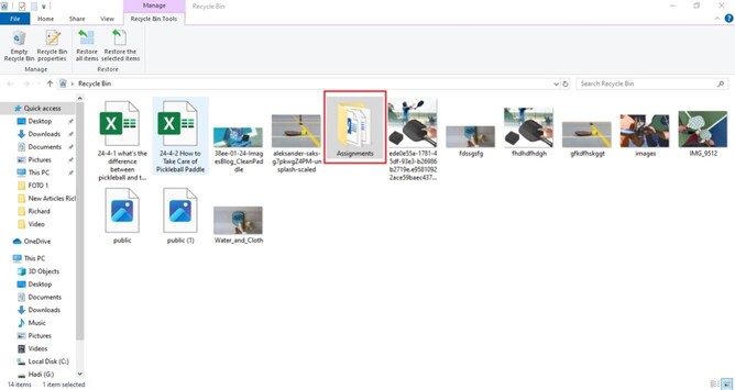 recover deleted videos from recycle bin