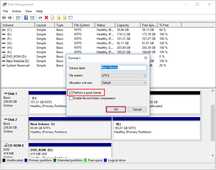 fix SSD not showing up in Windows 10-format the drive