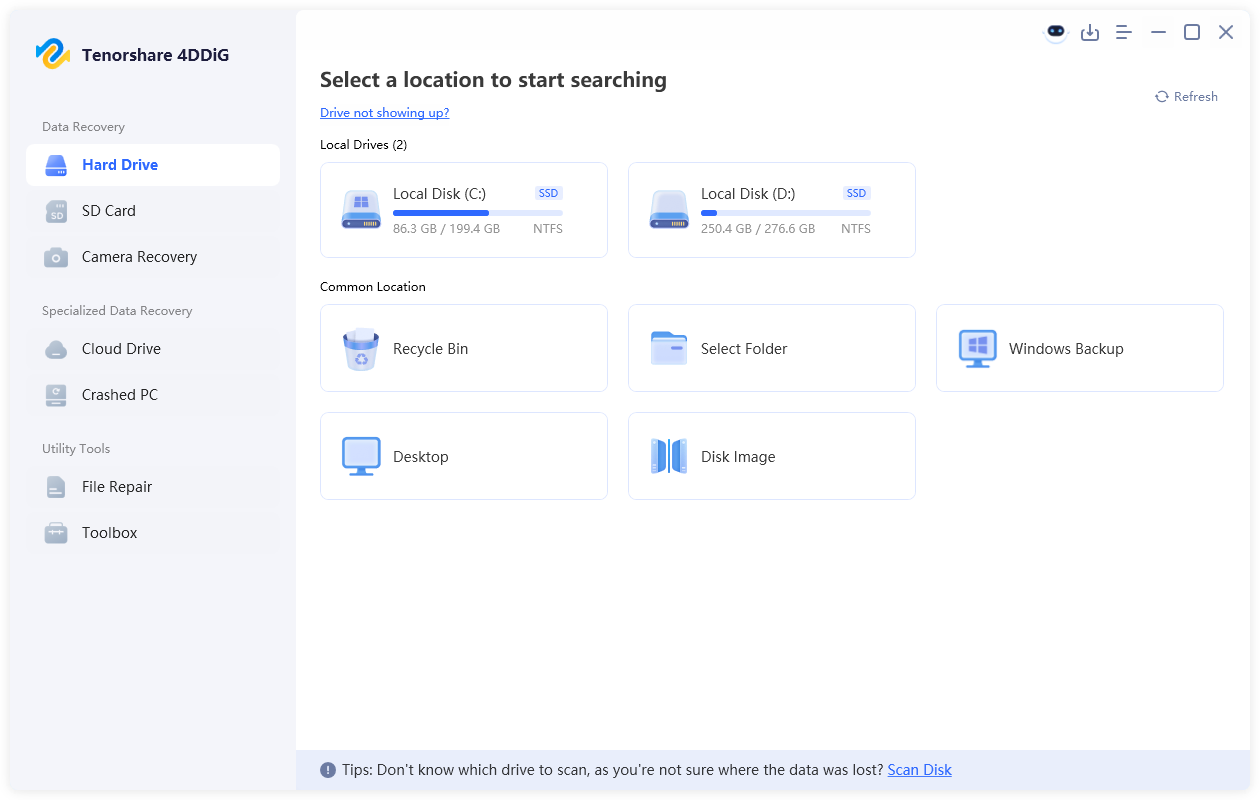 launch 4ddig and enter interface