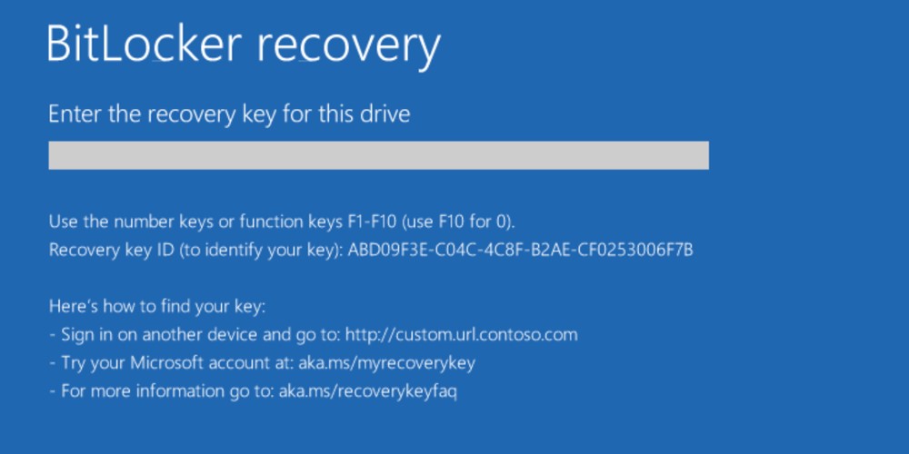 lost bitlocker recovery key