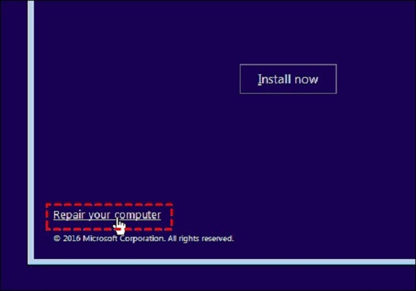 MBR partition repair, repair your computer button