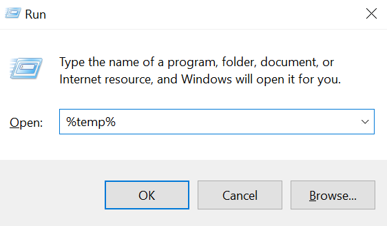 open temp folders