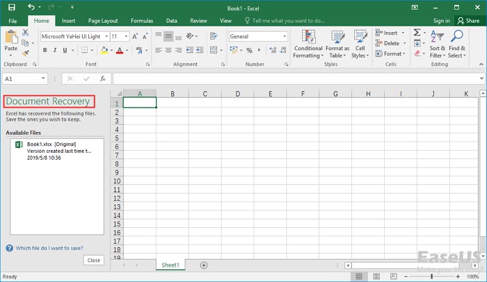 open the excel files