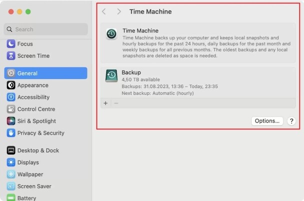 open time machine