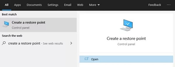 복원 지점 만들기