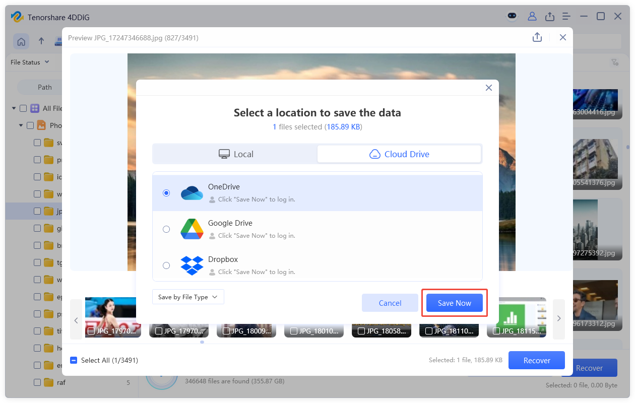 save the recovered files