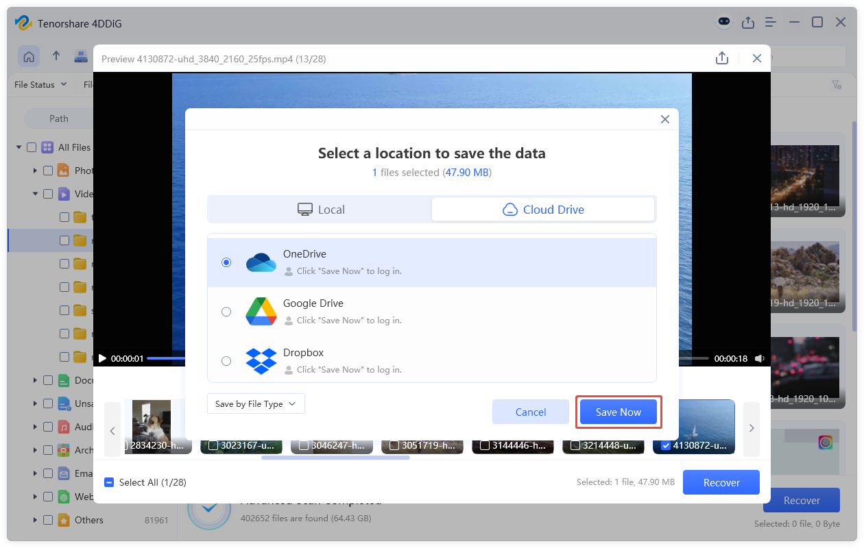 save the recoverable files