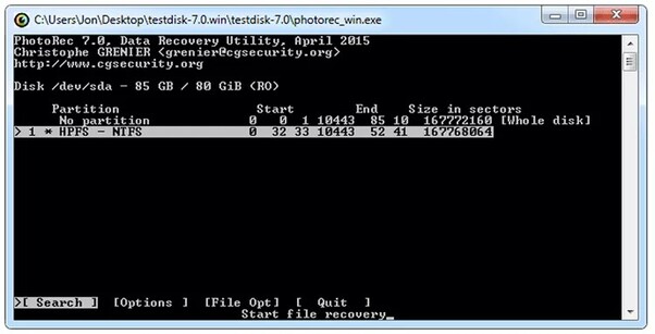 testdisk