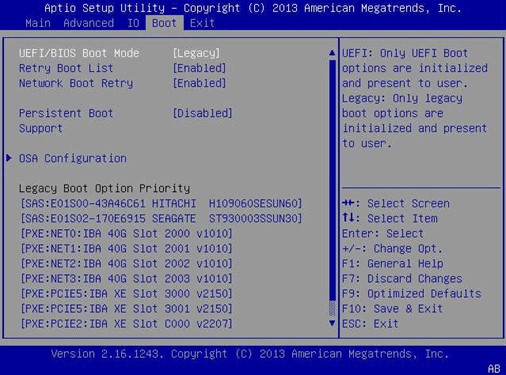 use the bios utility