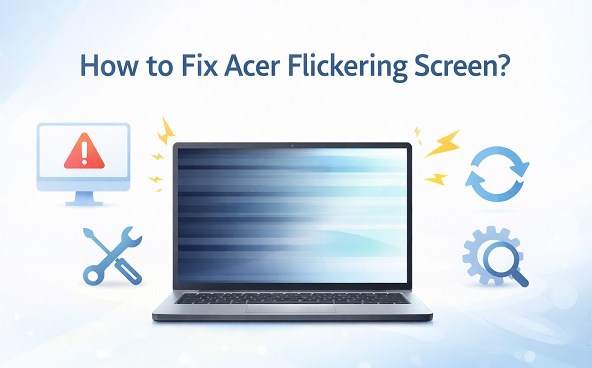 acer flickering screen
