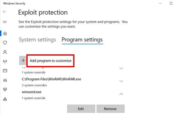 add program to customize
