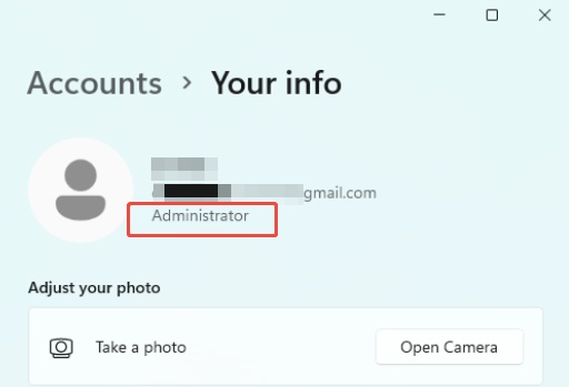 administrator account