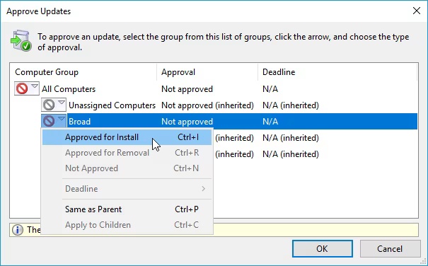 Zur Installation genehmigt
