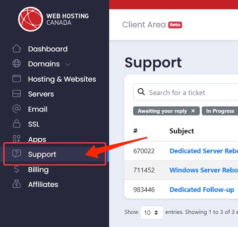 ask help on web hosting
