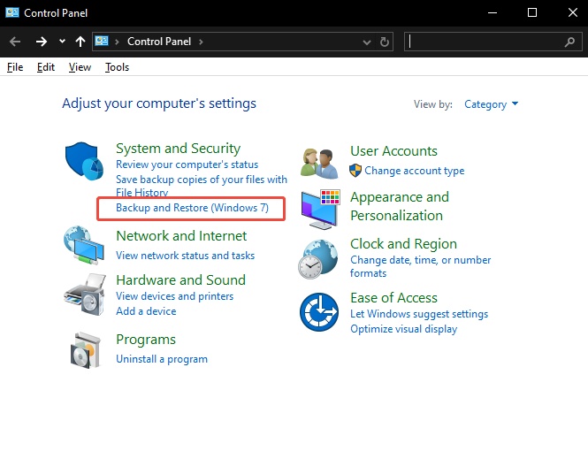 backup and restore
