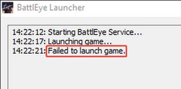 battleye failed to launch game