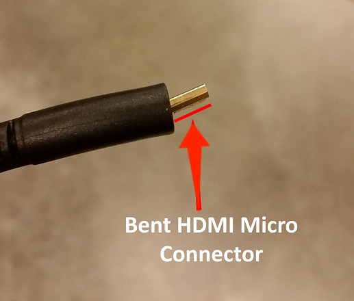 bent hdmi micro connector
